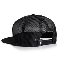 Load image into Gallery viewer, Snap back with black mesh and Sullen skull