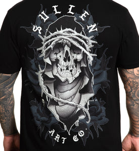 creepy skull of reaper with thorns wrapped around head by Sullen