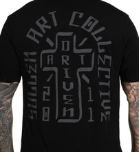 Load image into Gallery viewer, Black Sullen tee with cross