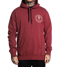 Load image into Gallery viewer, Red pullover with Sullen badge logo fitted