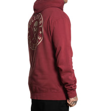 Load image into Gallery viewer, Rose wood dark red sweater with off white Sullen badge