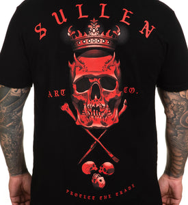 king demon crown skulls bloodred short sleeve shirt