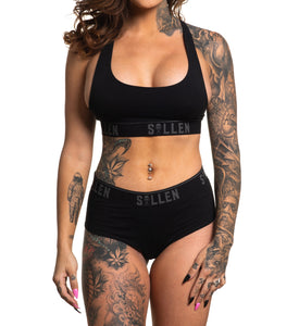 Stretchy panties with Sullen Skull