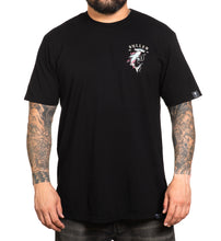 Load image into Gallery viewer, Black tshirt with shark attack