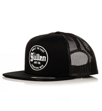 Load image into Gallery viewer, Black flex fit snap back with imprint Sullen logo