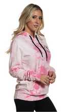 Load image into Gallery viewer, Bleached look pink and white tie dye sweater 