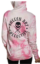 Load image into Gallery viewer, Pink and white pullover with Sullen Badge on back